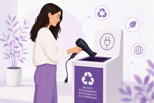 Illustration du recyclage des déchets d’équipements électriques et électroniques