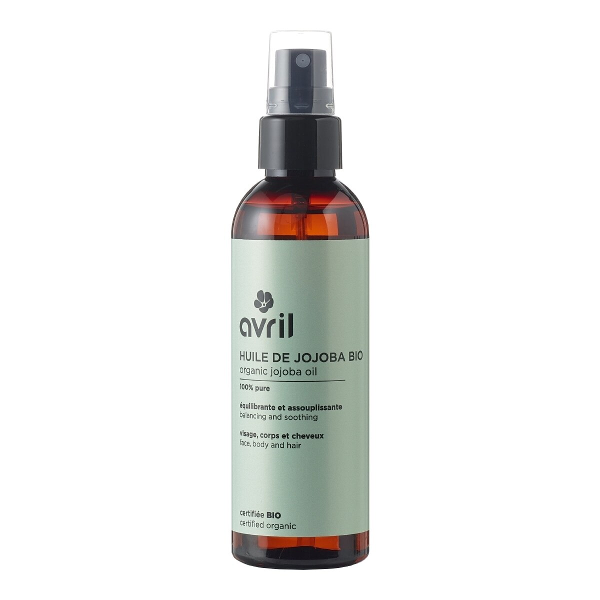 AVRIL, HUILE DE JOJOBA
Huile équilibrante & assouplissante certifiée bio