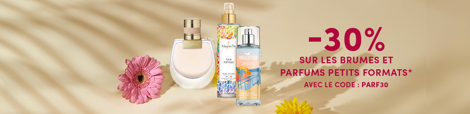 -30% sur les brumes et parfums petits formats