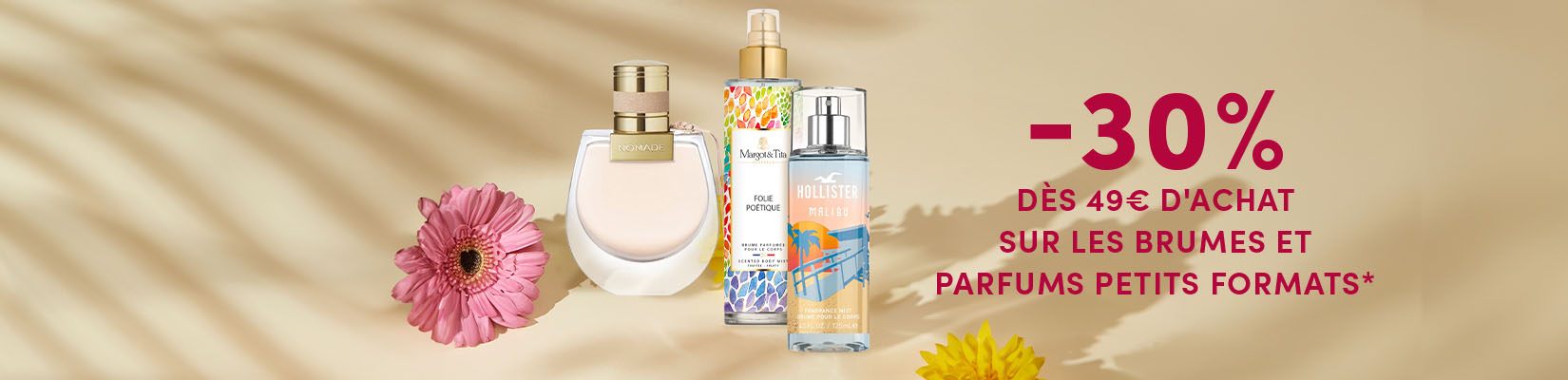 -30% sur les brumes et parfums petits formats dès 49€ d&apos;achat