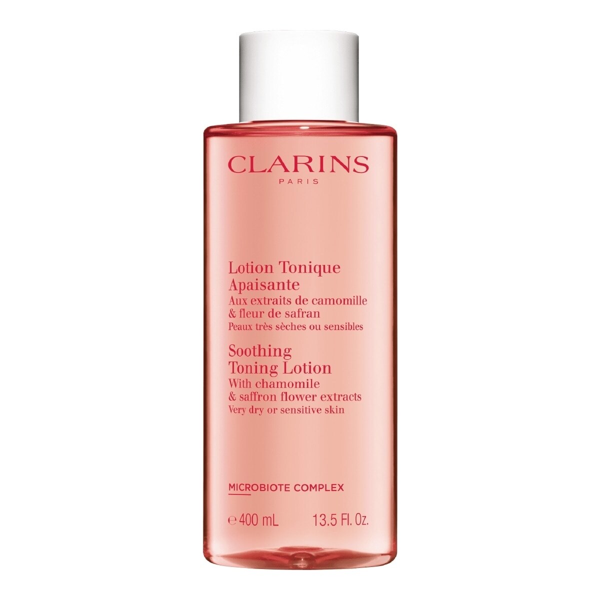 CLARINS, LOTION TONIQUE, Lotion tonique apaisante aux extraits de camomille & fleur de safran