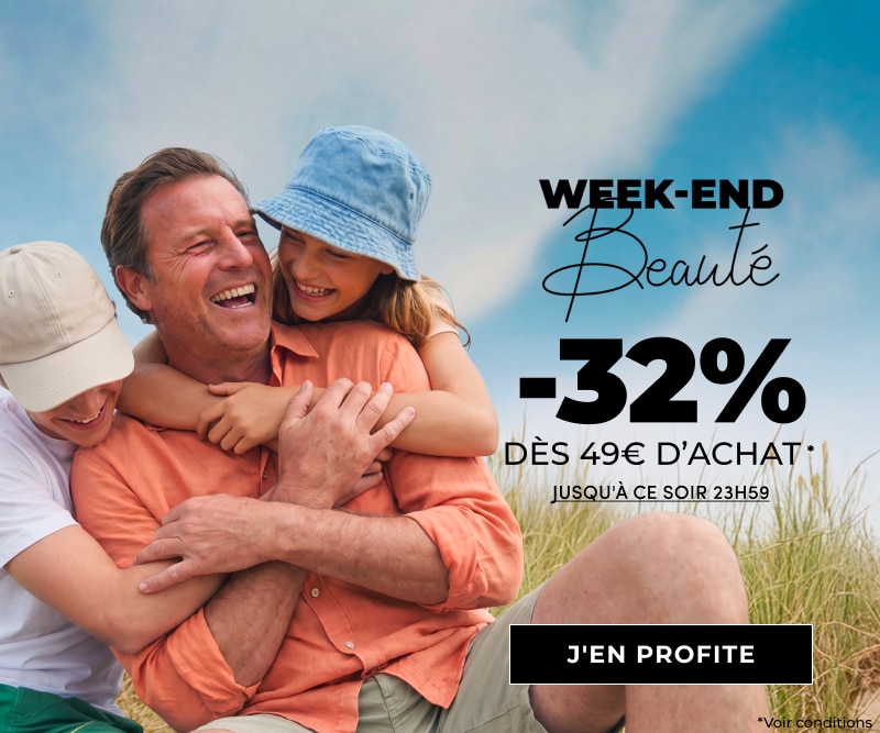 Week-end Beauté -32% dès 49€ d'achat BAN_HP_WEEKEND_BEAUTE_32D49_1