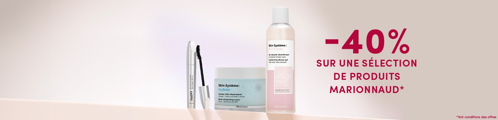 -40% sur une sélection de produits Marionnaud