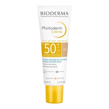 Crème teintée claire - peaux sensibles sèches spf50+