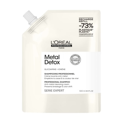 500mL L'ORÉAL PROFESSIONNEL SERIE EXPERT METAL DETOX Shampooing anti-métal pour cheveux sensiblisés et cassants. 1 of 4