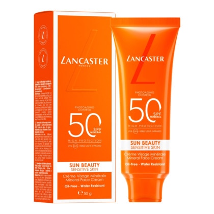 Crème visage minérale peaux sensibles sun spf50