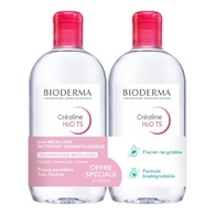 1120G BIODERMA CRÉALINE H2O TS Lot de 2 - Eau micellaire démaquillante - peaux très sèches  1 of 2 