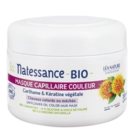 200ML Natessance CAPILLAIRES BIO Masque couleur - carthame bio et kératine végétale  1 of 2 