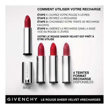  GIVENCHY LE ROUGE SHEER VELVET Rouge à lèvres mat effet floutant - recharge  1 of 4 