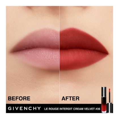  GIVENCHY LE ROUGE INTERDIT CREAM VELVET Rouge à lèvres mat longue tenue  1 of 4 