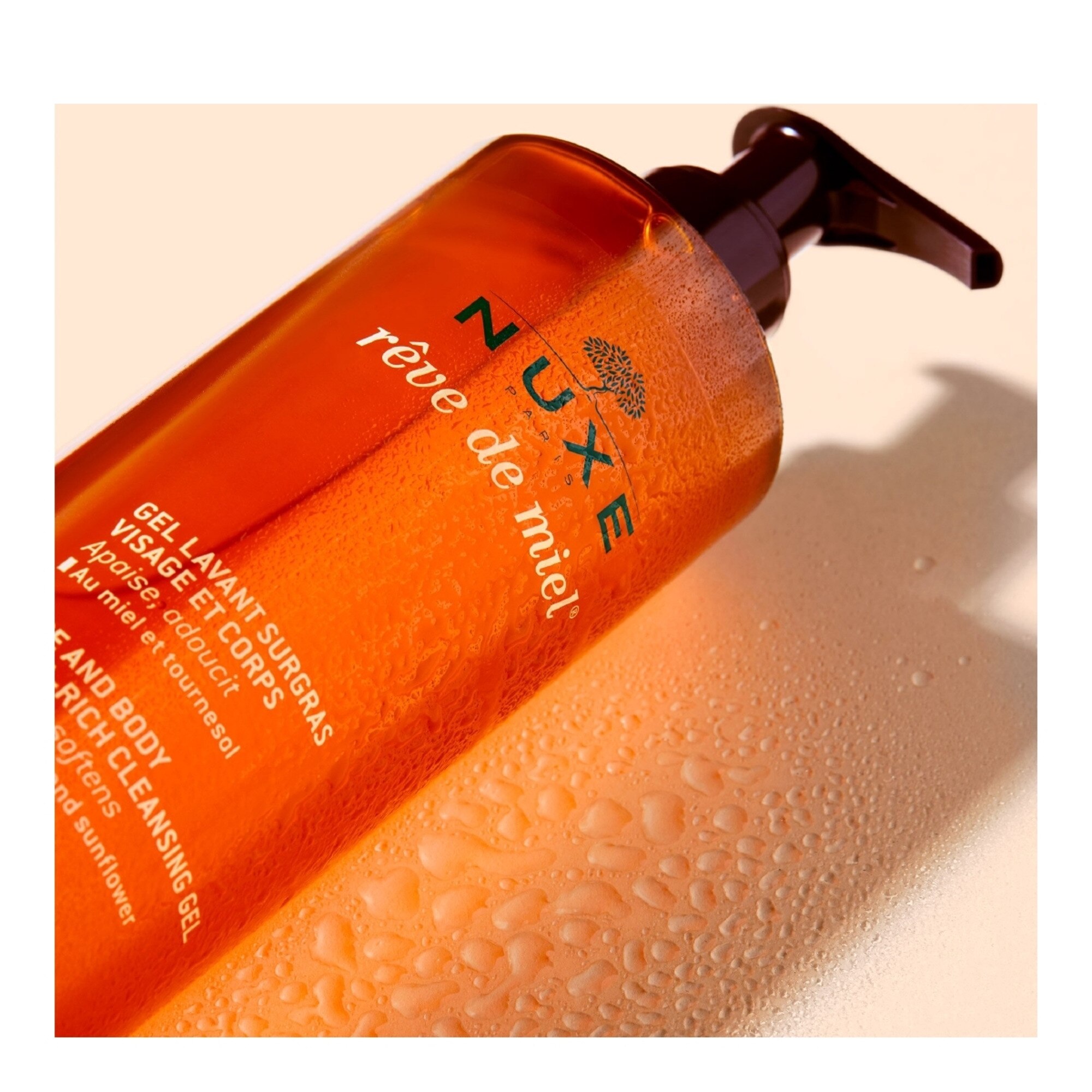 400ML Nuxe REVE DE MIEL Gel lavant surgras visage et corps 2 of 4 Gel lavant surgras visage et corps