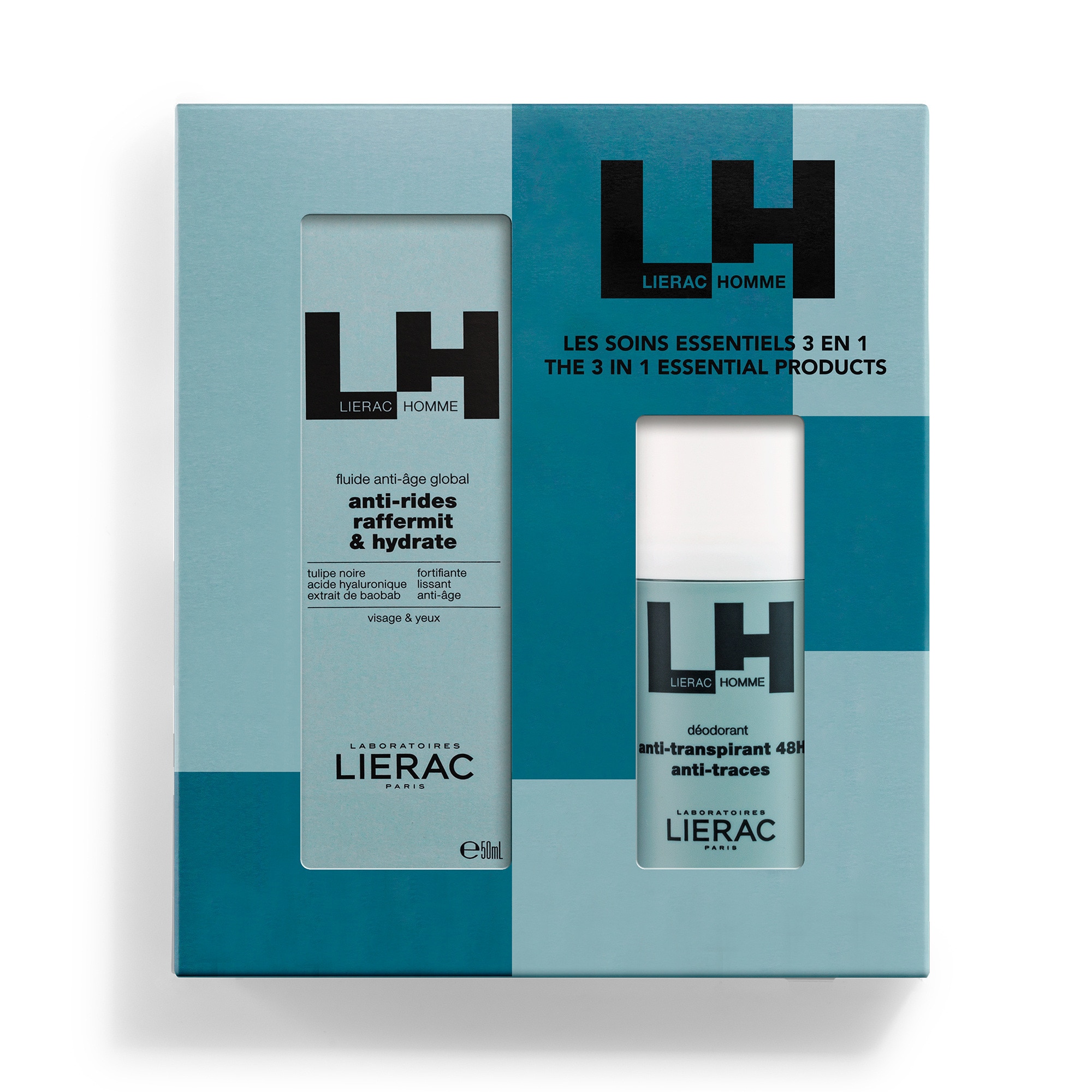  Lierac LIERAC HOMME Coffret - fluide anti-âge global + déodorant offert  Coffret - fluide anti-âge global + déodorant offert