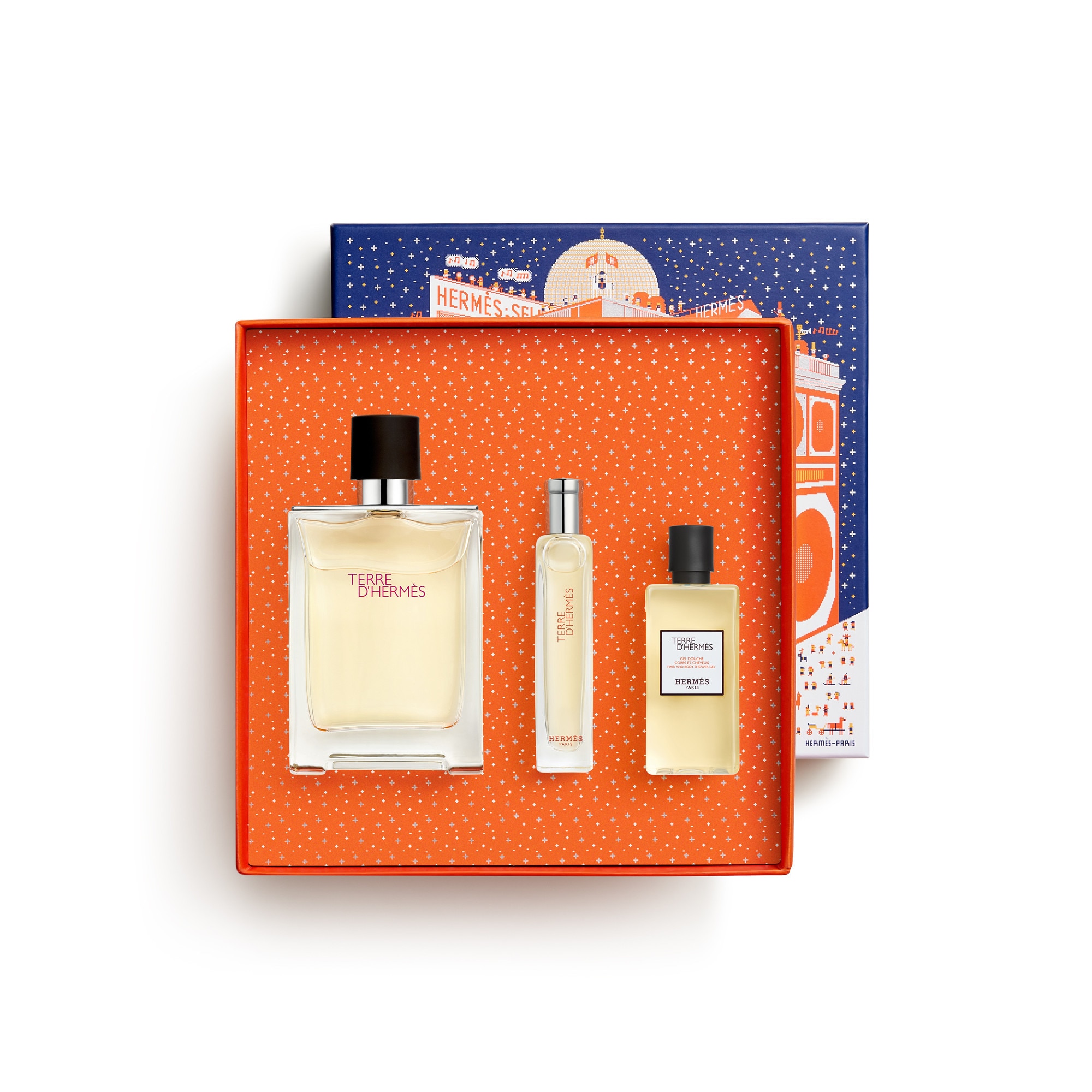 Coffret eau de toilette + miniature + gel douche corps&cheveux