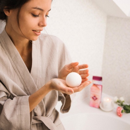 Cracker boule de bain + bougie