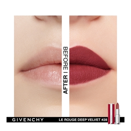  GIVENCHY LE ROUGE Rouge à lèvres fini mat lumineux, mat poudré ou brillant scintillant.  1 of 4 