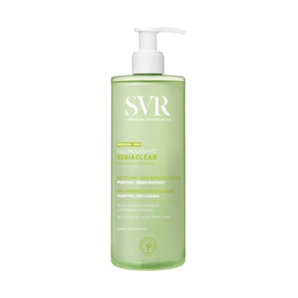 400mL LABORATOIRE SVR SEBIACLEAR Gel moussant nettoyant sans savon purifiant et désincrustant 1 of 1