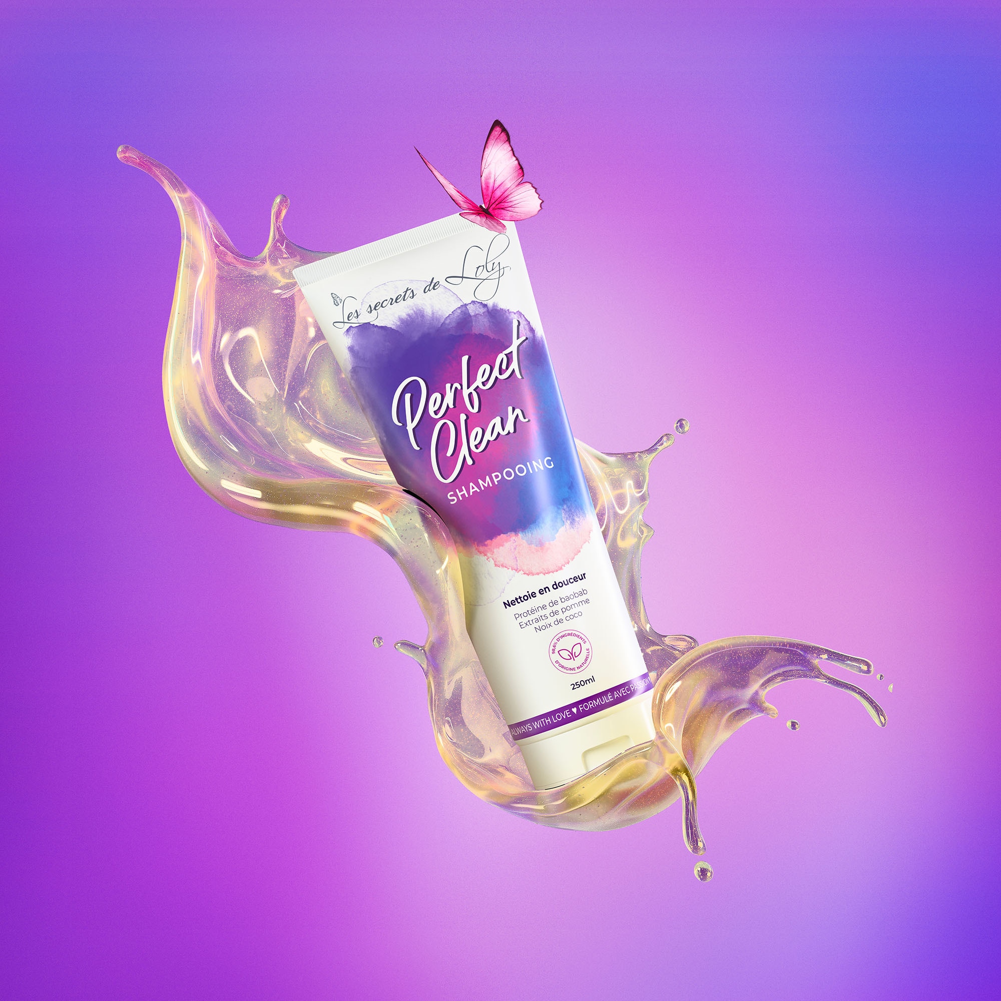 Shampooing extrait de pomme et noix de coco