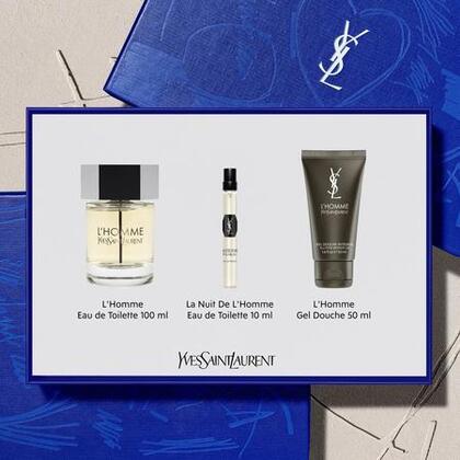 Coffret eau de toilette + vaporisateur de voyage + gel douche