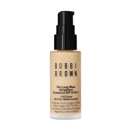  BOBBI BROWN MINI SKIN LONG-WEAR WEIGHTLESS FOUNDATION Fond de teint longue tenue ultra-léger couvrance parfaite fini mat - SPF15 format voyage  1 of 4 