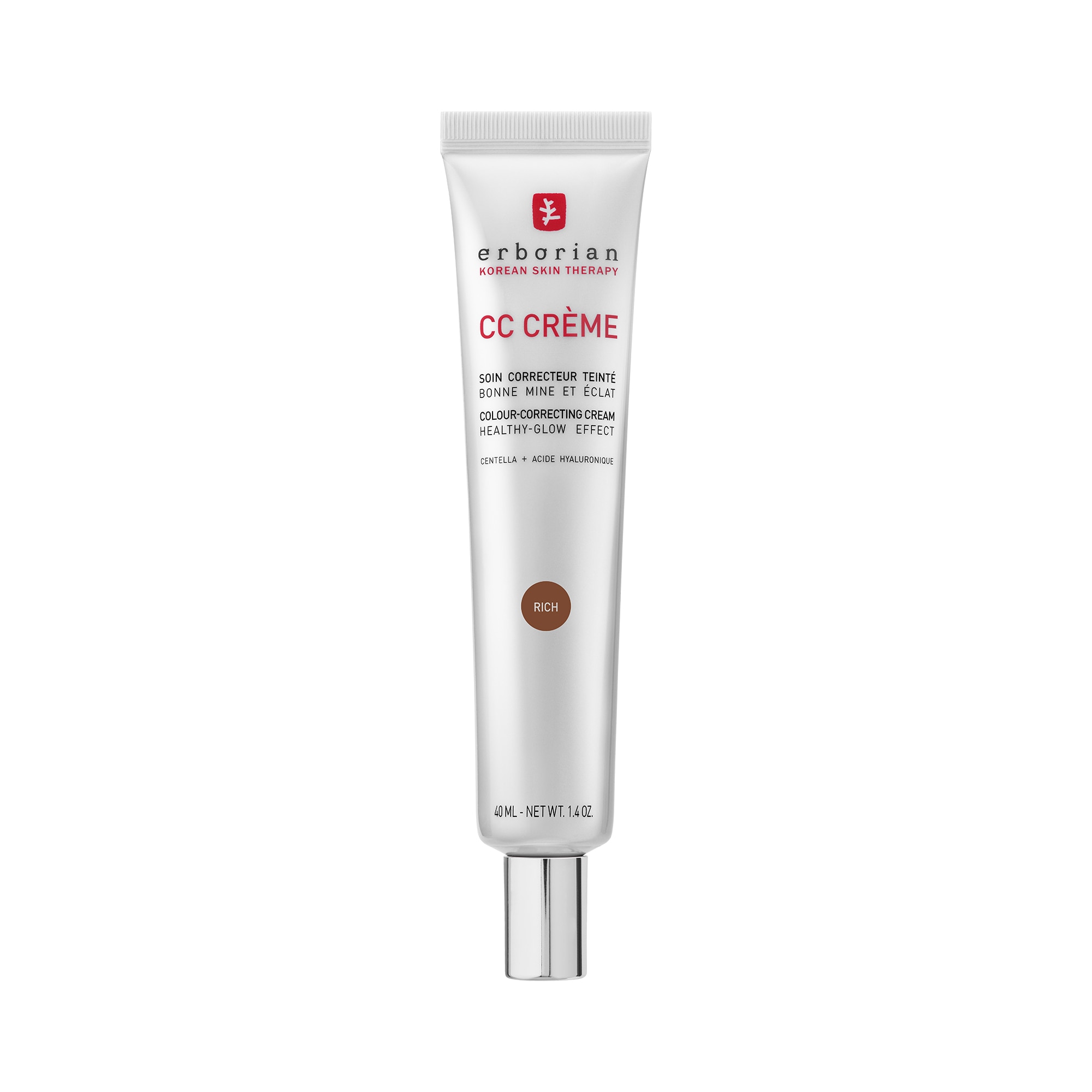 Erborian - Cc Creme - Soin Correcteur Teinté - Bonne Mine & Éclat - Porcelaine - 15ml