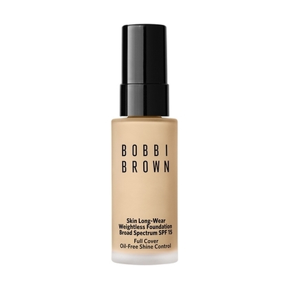  BOBBI BROWN MINI SKIN LONG-WEAR WEIGHTLESS FOUNDATION Fond de teint longue tenue ultra-léger couvrance parfaite fini mat - SPF15 format voyage  1 of 4 