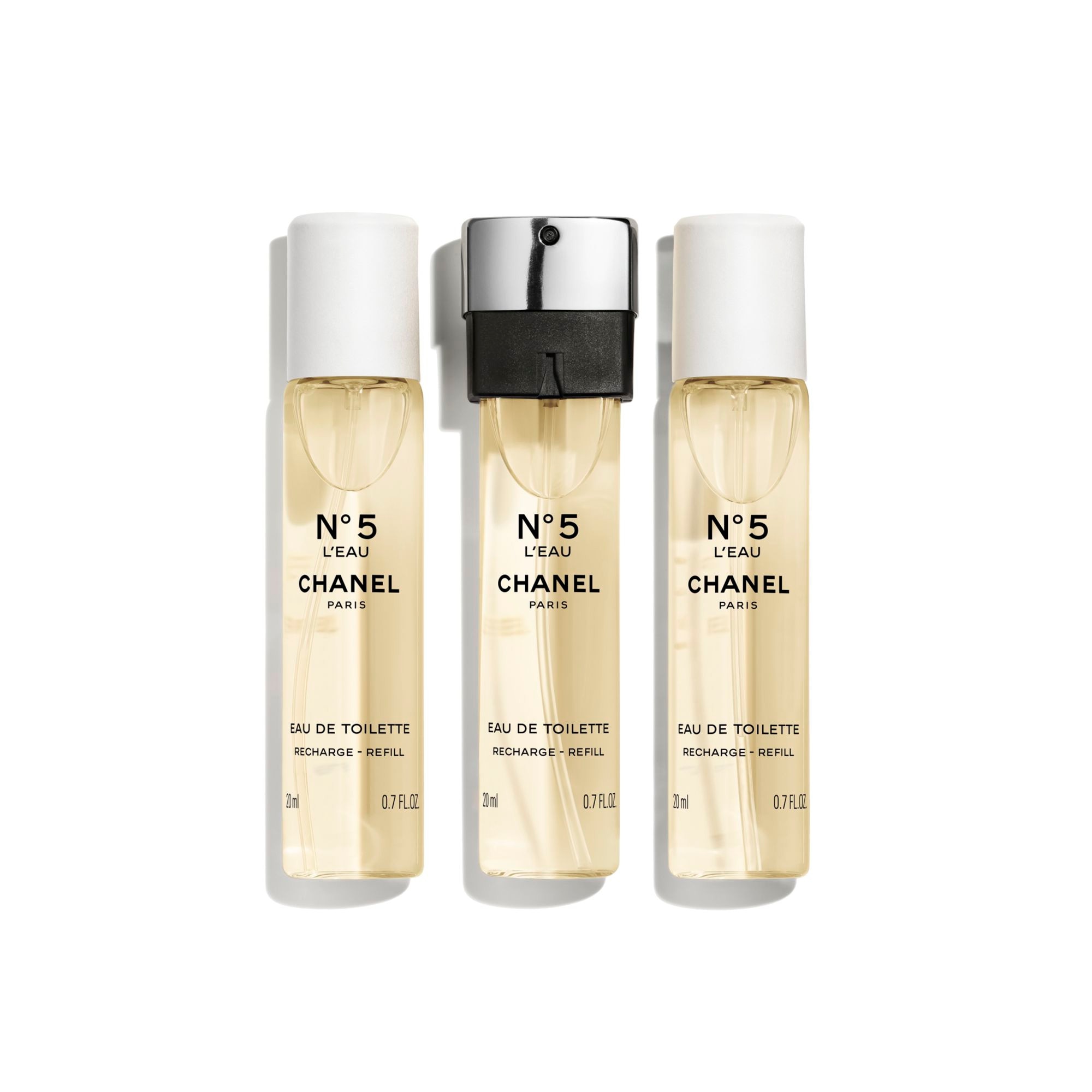 60ml CHANEL N°5 L'EAU Twist and spray set de recharges - eau de toilette 1 of 2 Twist and spray set de recharges - eau de toilette