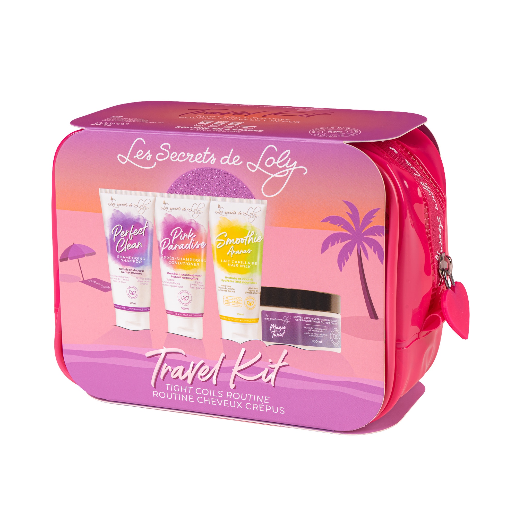 Les Secrets De Loly - Trousse Cheveux Crépus - Trousse Cheveux Crépus - Format Voyage