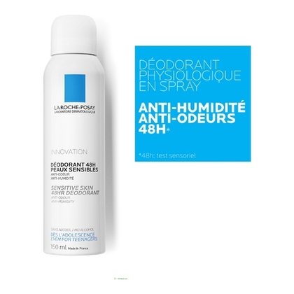 130ML LA ROCHE POSAY DÉODORANT PHYSIOLOGIQUE Déodorant 48h anti-odeurs anti-humidité peaux sensibles  1 of 4 