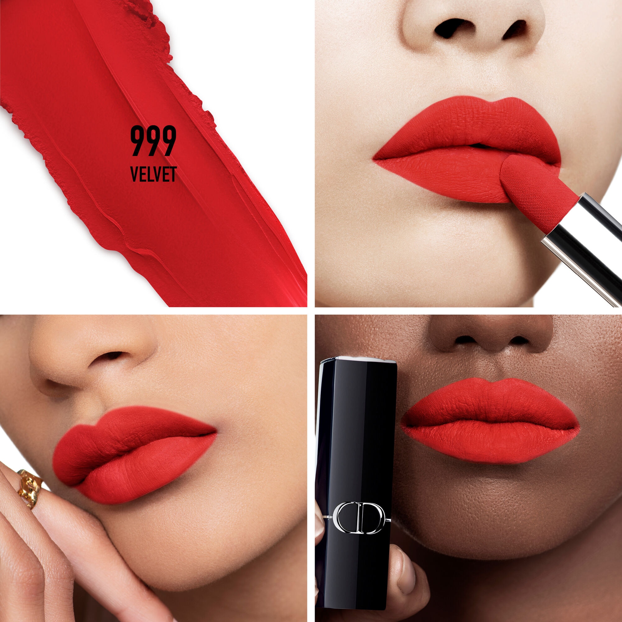 DIOR ROUGE DIOR Rouge à lèvres - confort et longue tenue - 2 finis : satin ou velvet 1 of 4