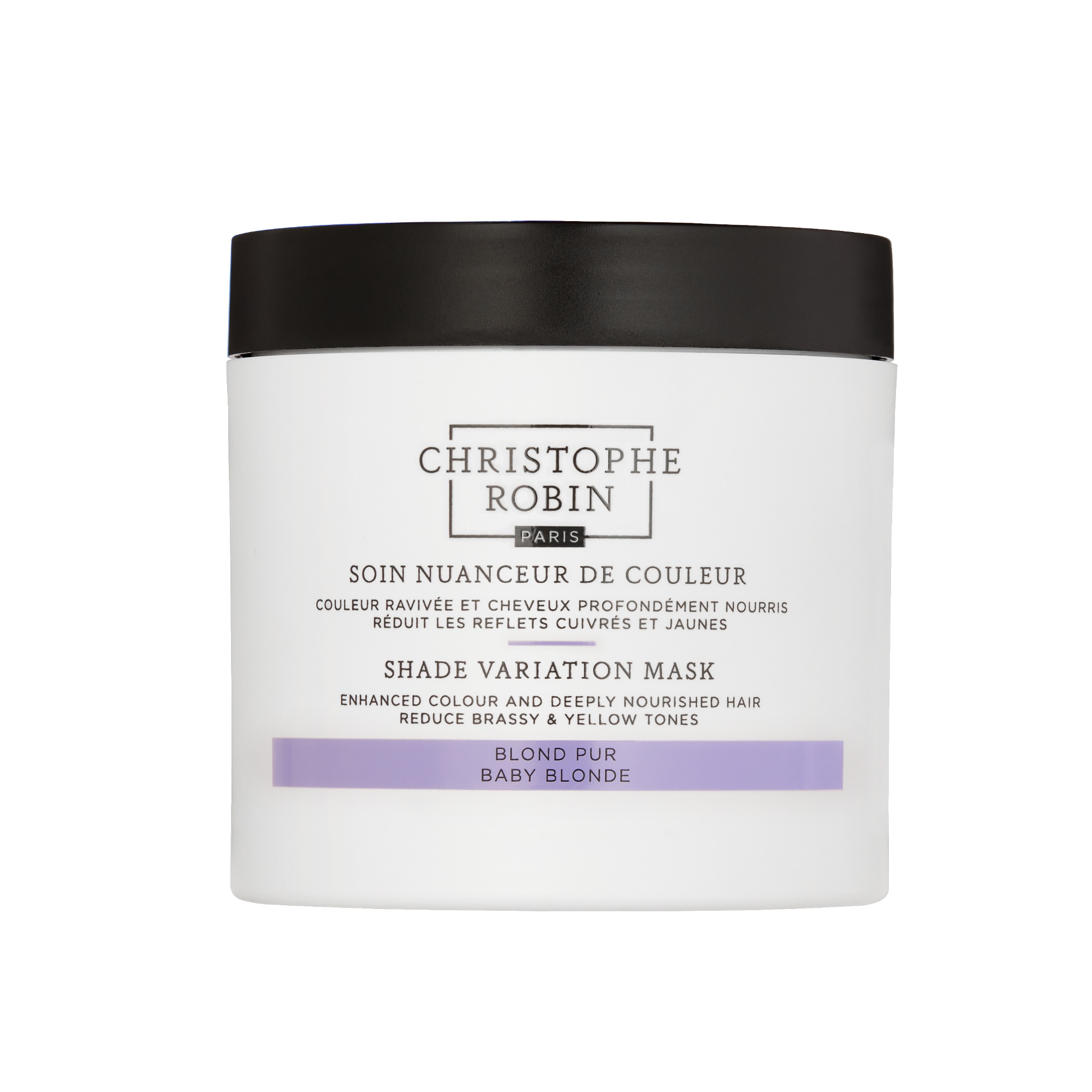250ML CHRISTOPHE ROBIN SOIN NUANCEUR DE COULEUR Masque raviveur de couleur - blond pur 1 of 3 Masque raviveur de couleur - blond pur