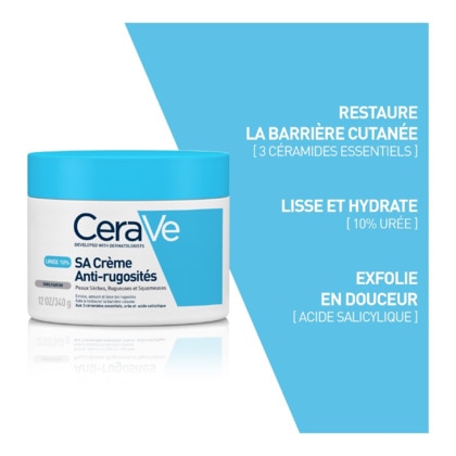 340G CERAVE SA ANTI-RUGOSITÉS Soin corps hydratant lissant peaux sèches & rugueuses  1 of 4 