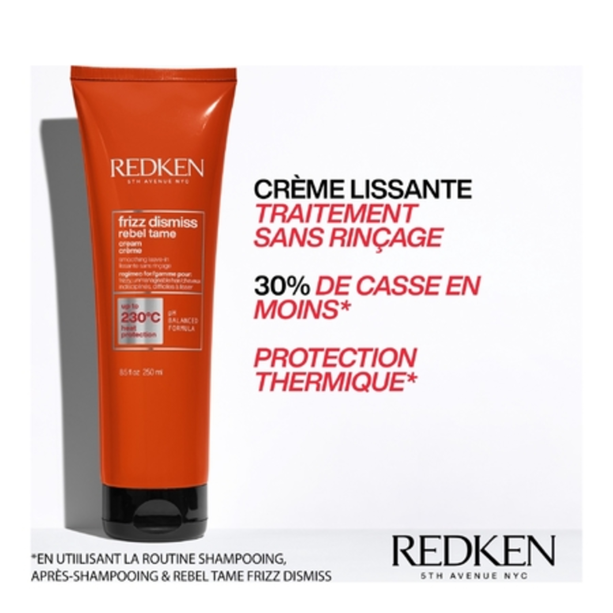 Soin sans rinçage anti-frisottis et protecteur thermique