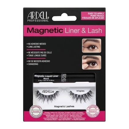  ARDELL MAGNETIQUES Kit faux-cils magnétique : liner feutre noir + Wispies  1 of 4 