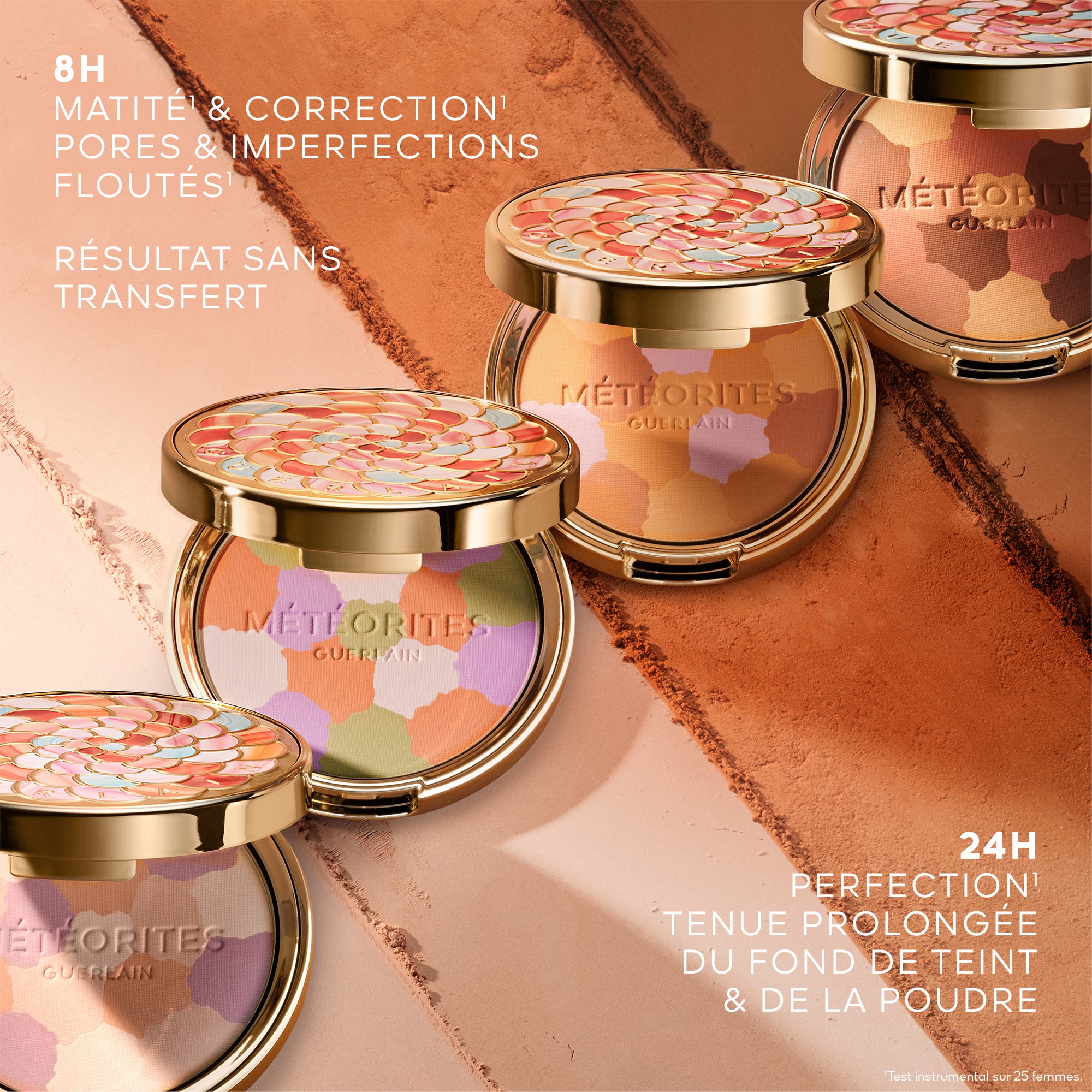  Guerlain MÉTÉORITES Poudre compacte matifiante et fixante  1 of 4 
