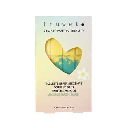 200ML INUWET COLLECTION BAIN Tablette de bain effervescente - parfum monoï  1 of 2 