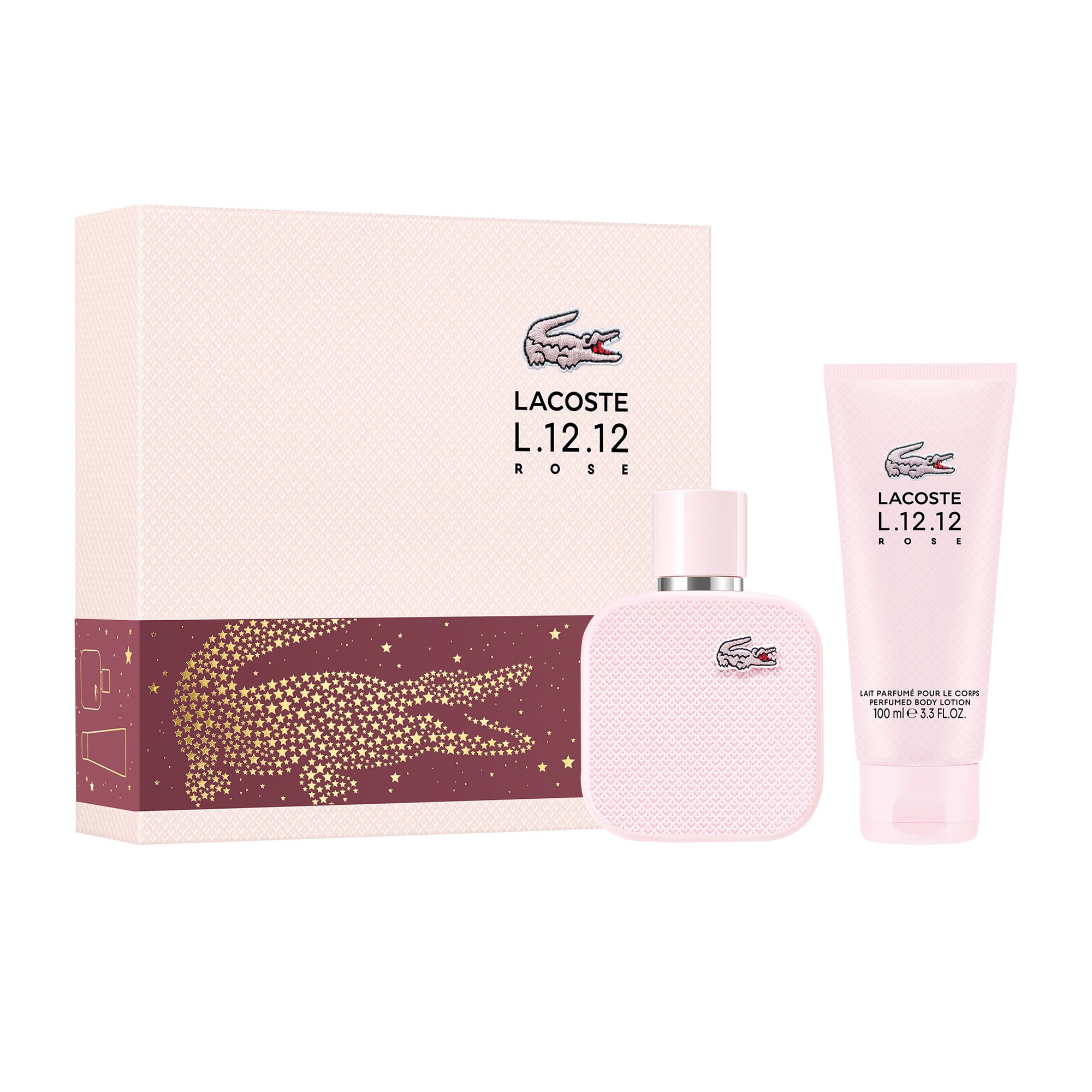 Lacoste - L.12.12 Rose - Coffret Eau De Parfum + Lait Pour Le Corps