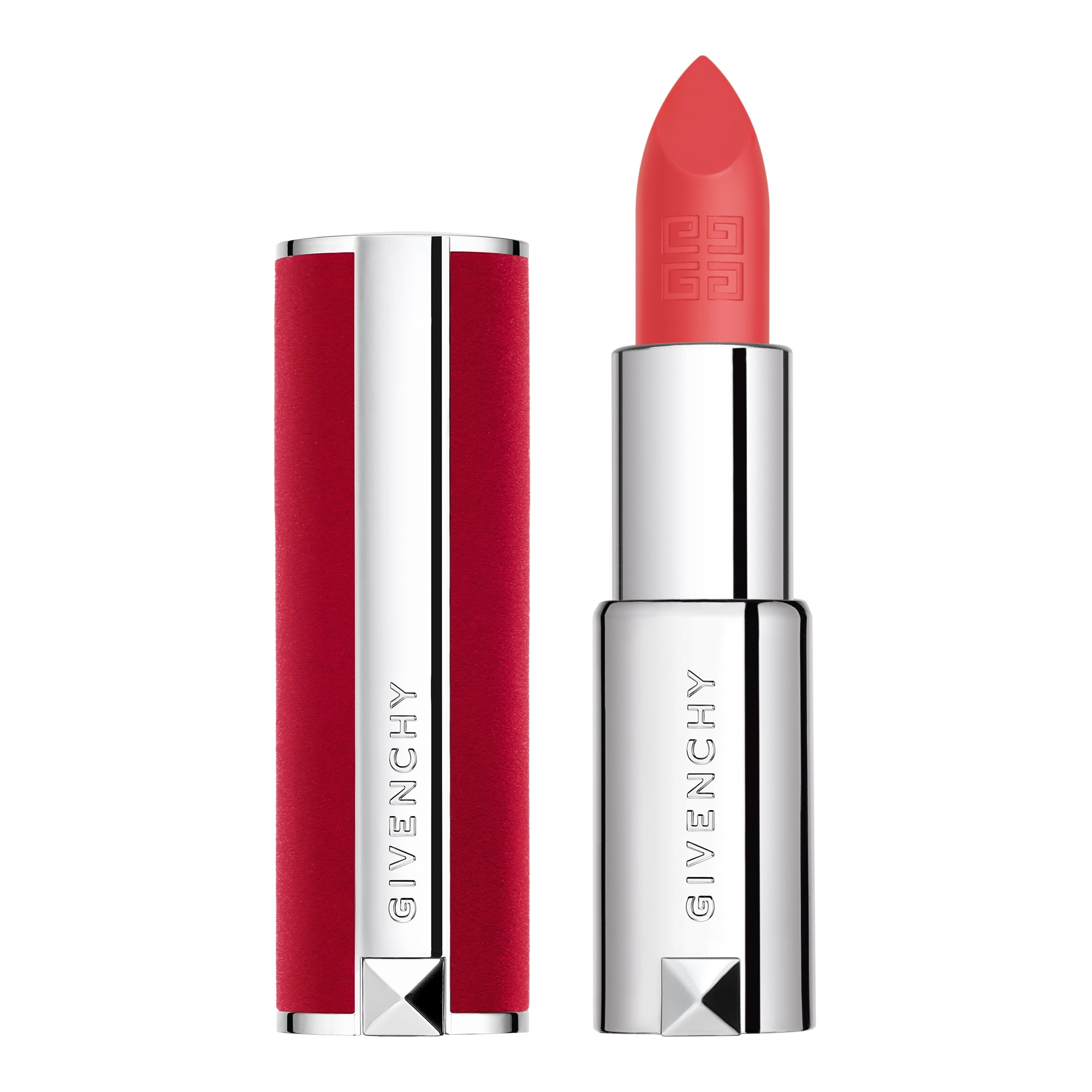 Givenchy - Le Rouge Deep Velvet - Rouge À Lèvres Fini Mat Lumineux, Mat Poudré Ou Brillant Scintillant. - 33 - Orange Sable