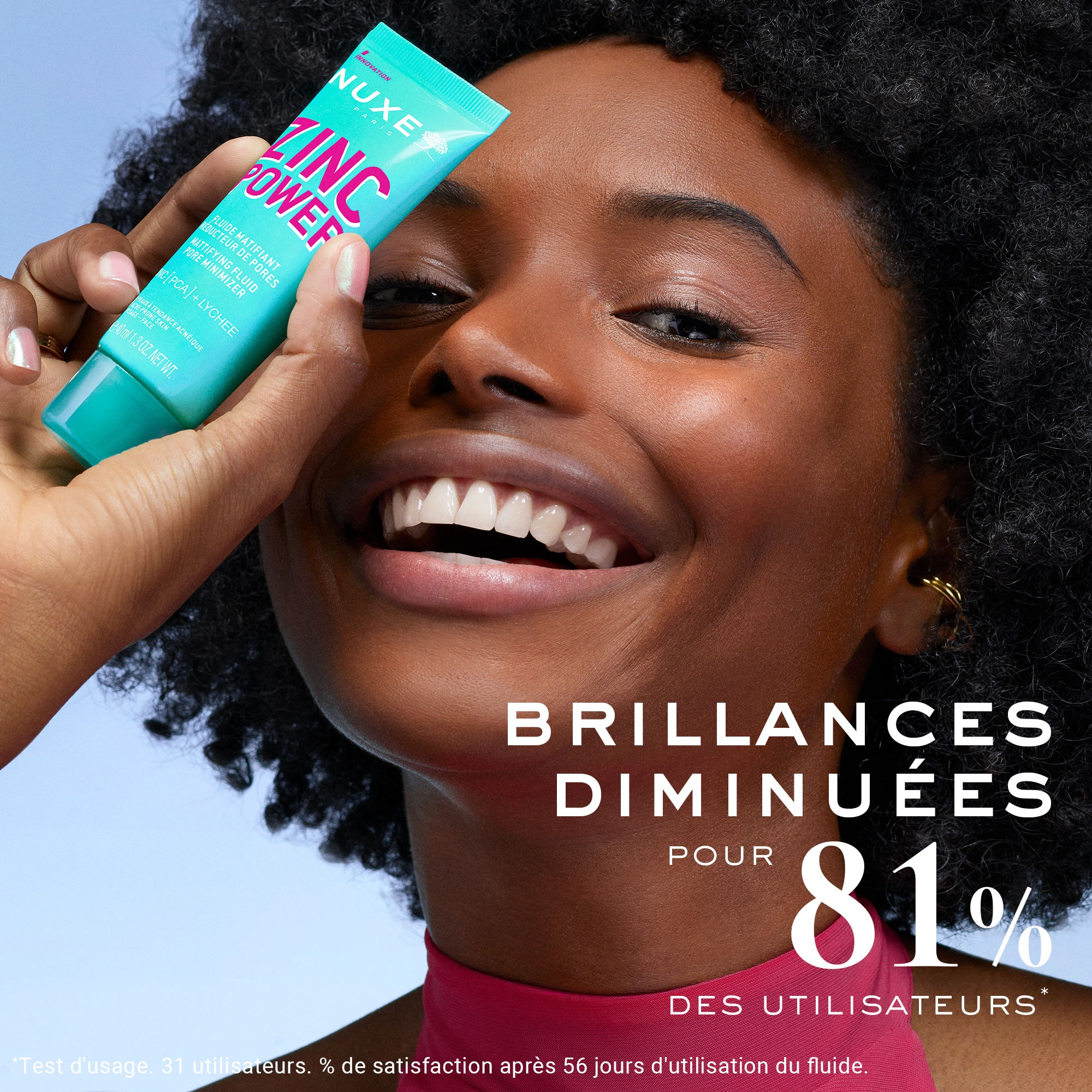 Fluide matifiant reducteur de pores