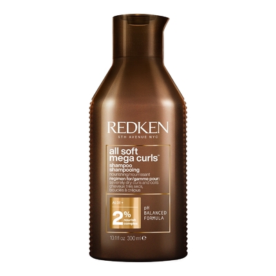 Redken - All Soft Mega Curls - Shampooing Nourrissant Pour Cheveux Très Secs, Bouclés À Crépus - 300ml