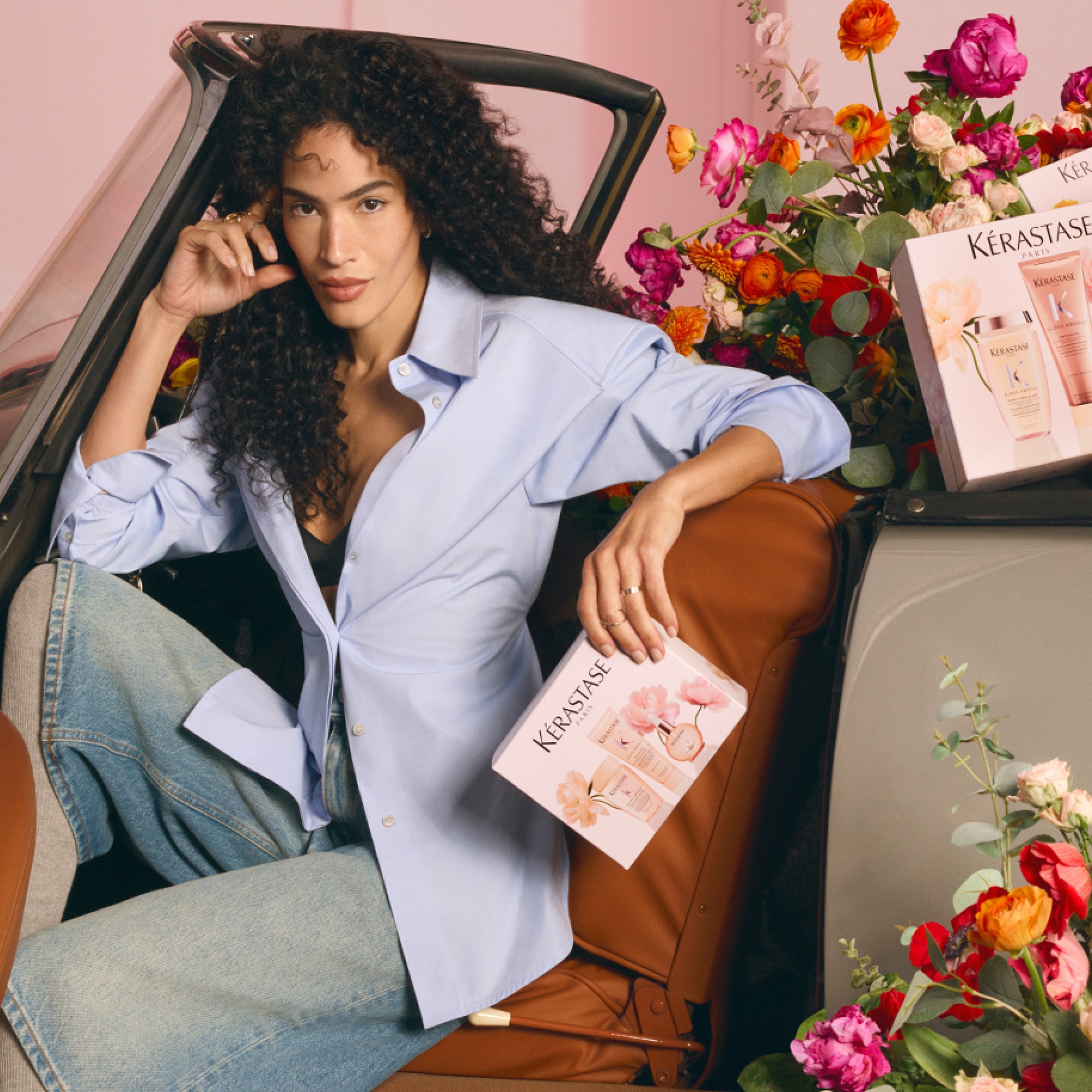 Coffret - routine shampoing + soin + huile pour cheveux longs sujets aux frisottis