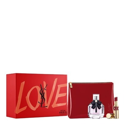  Yves Saint Laurent COFFRET PARFUM FEMME - EAU DE PARFUM YSL Yves Saint Laurent Mon Paris Coffret Fête des Mères Eau de Parfum Mon Paris & Rouge à lèvres - Parfum Femme YSL  1 of 4 