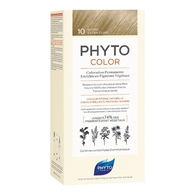  Phyto PHYTOCOLOR Coloration aux pigments végétaux sans ammoniaque 10 BLOND EXTRA CLAIR NOUVEAUTE 2021 <br/> COLORATION PERMANENTE  Kit de coloration  1 of 2 