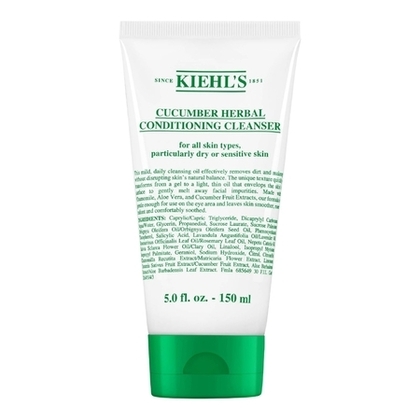 150ML KIEHLS CUCUMBER HERBAL Nettoyant visage au concombre peaux sensibles  1 of 4 