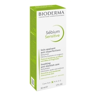 30mL BIODERMA SÉBIUM Crème hydratante peau acnéique & sensible  1 of 2 