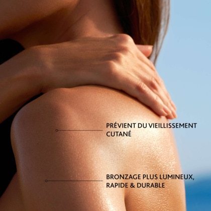 Lait solaire protection modérée bronzant