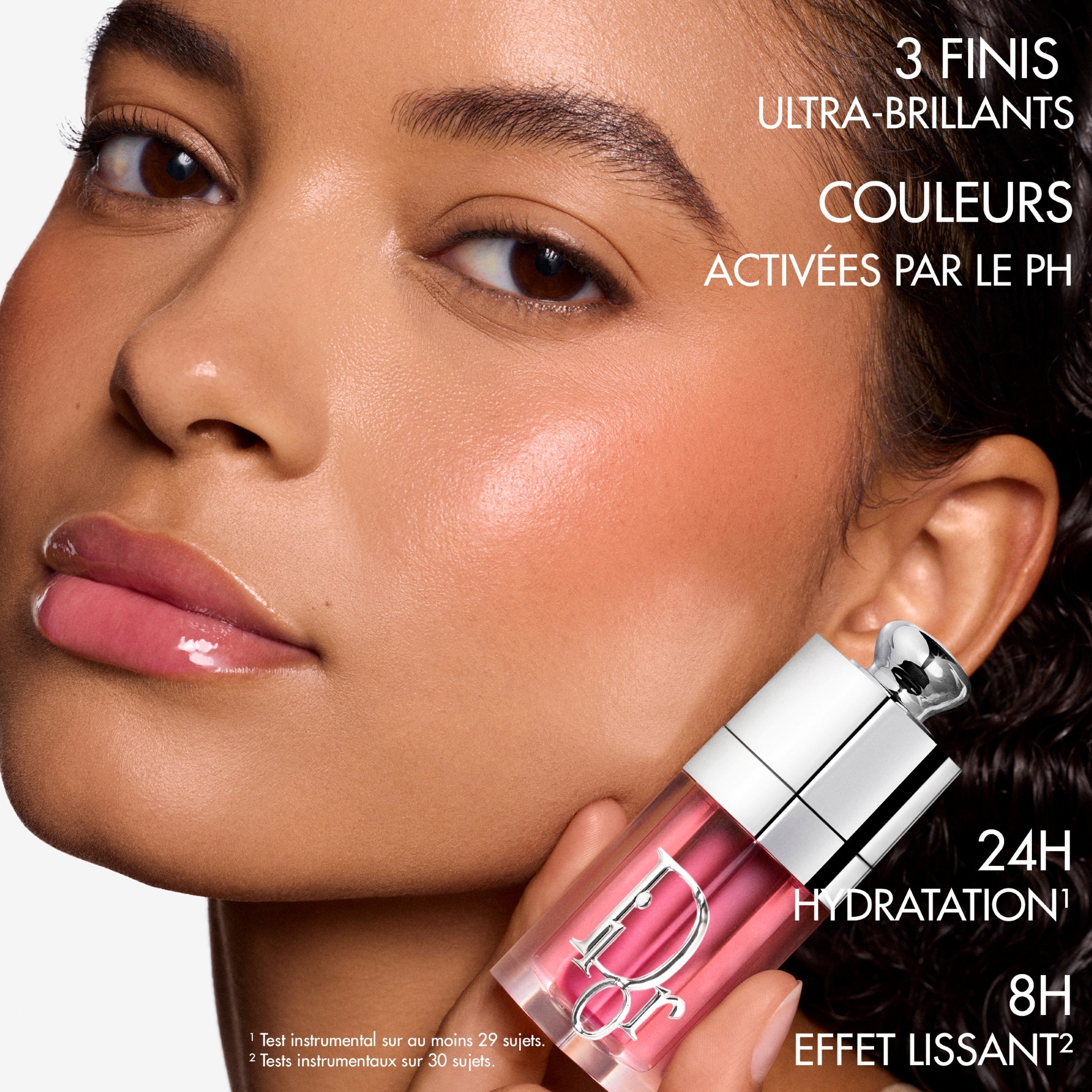 Huile à lèvres hydratante 24h - 3 finis ultra-brillants