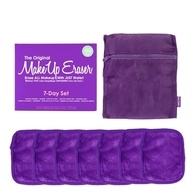 7PIECES MAKE UP ERASER QUEEN PURPLE Kit de 7 serviettes démaquillantes réutilisables  1 of 2 