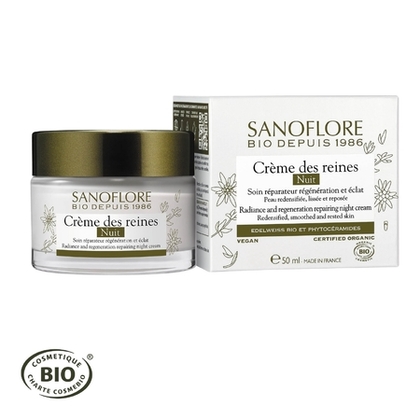 50mL SANOFLORE REINES Crème nuit anti-âge redensifiant régénération éclat certifiée bio  1 of 4 