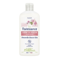 500ML Natessance DOUCHE BIO Crème douche surgras Amande Douce  1 of 2 