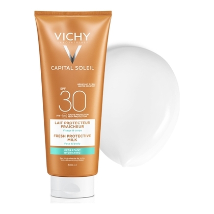 300ML VICHY CAPITAL SOLEIL Lait protecteur fraîcheur SPF30  1 of 4 